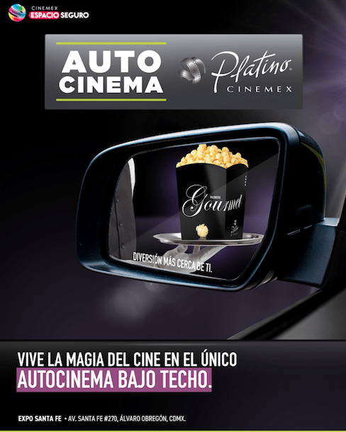  Autocinema Platino Cinemex en CDMX
