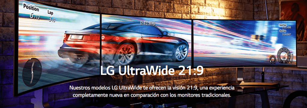El monitor UltraWide de LG es ideal para gamers