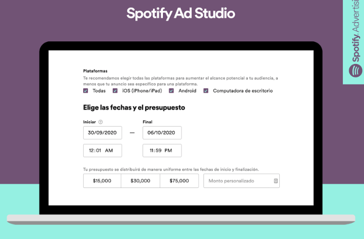 Spotify Ad Studio: La plataforma para crear sus propias campañas