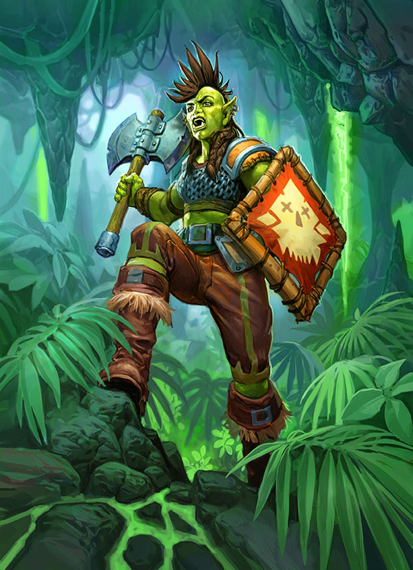 La nueva mercenaria de la Horda: Rokara en el nuevo libro de mercenarios de Hearthstone.