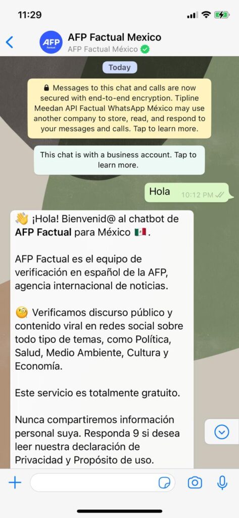 AFP en Whatsapp