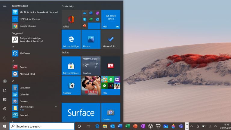 Sistema operativo Surface Go 2