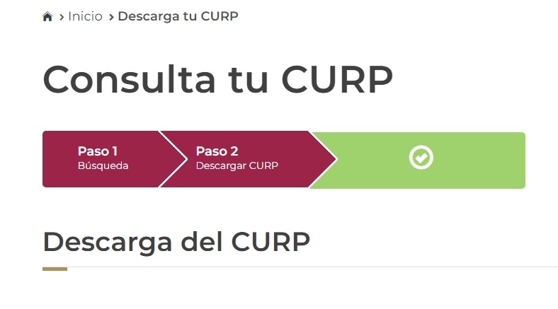 CURP certificada
