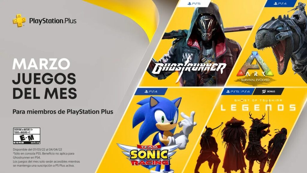 juegos PlayStation Plus marzo 2022