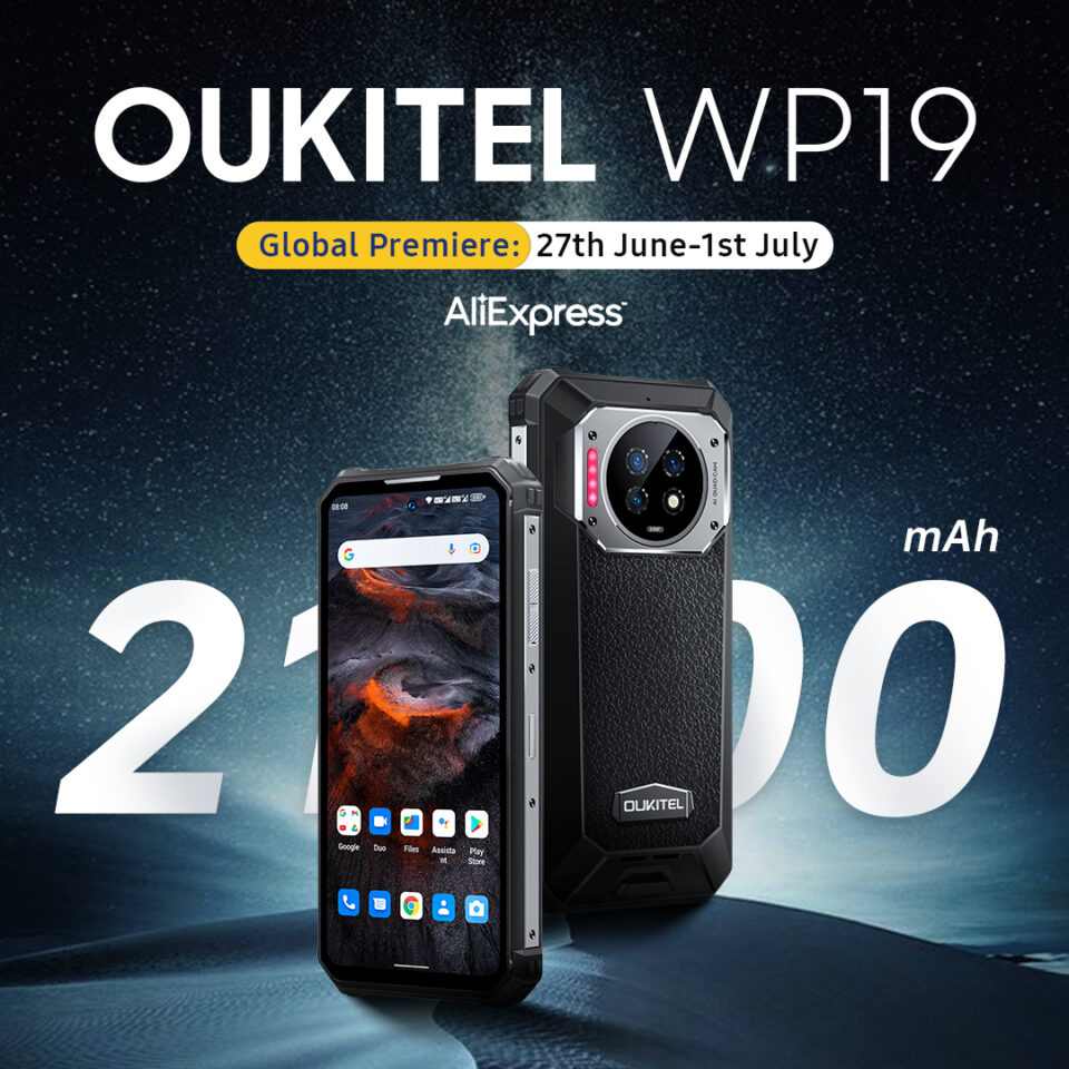Oferta de verano Oukitel: el teléfono WP19 con batería de 21000 mAh con 71% de descuento