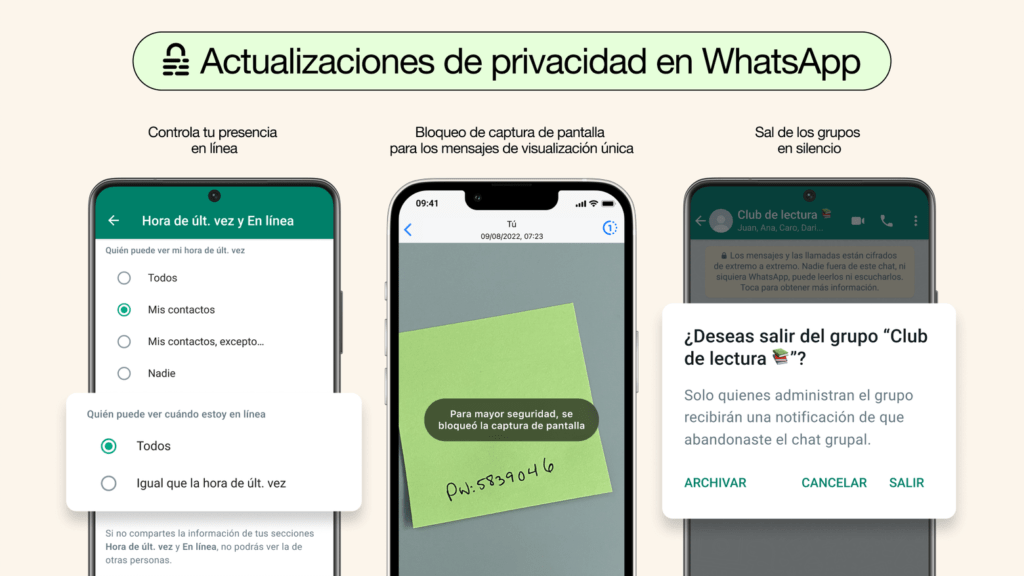 WhatsApp Nuevas funciones privacidad