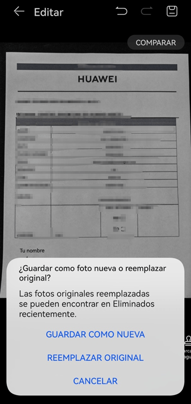 firmar documentos Huawei