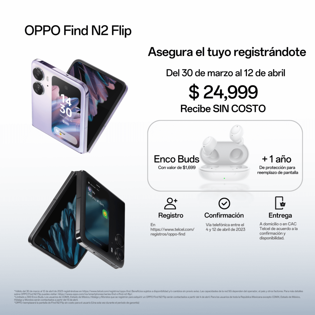  prerregistro Oppo Find N2 Flip. 