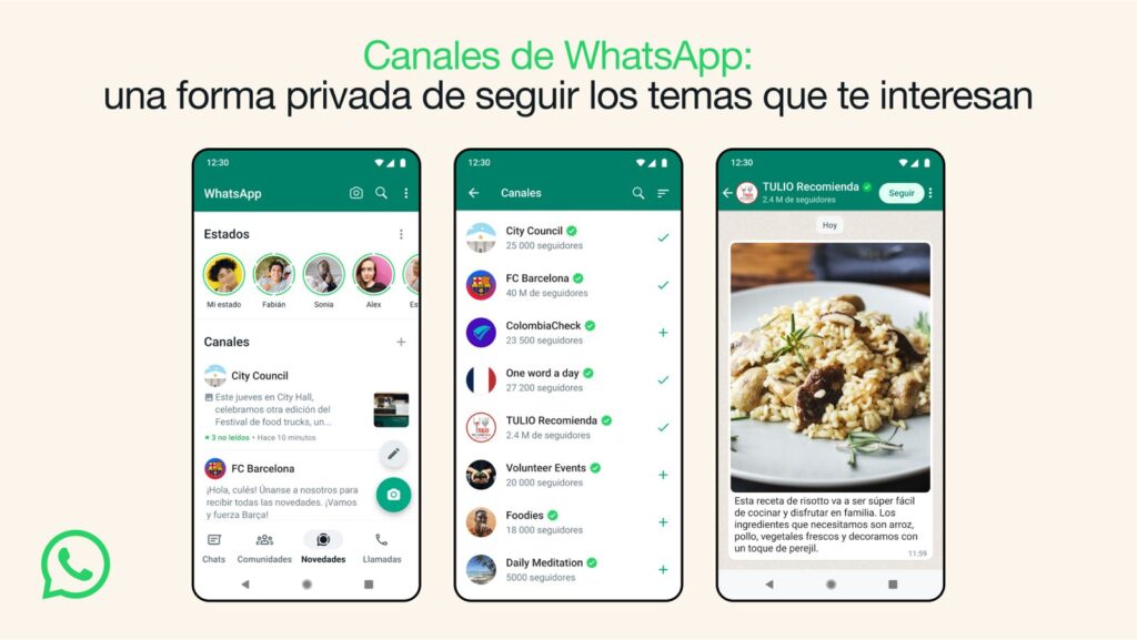 WhatsApp Canales