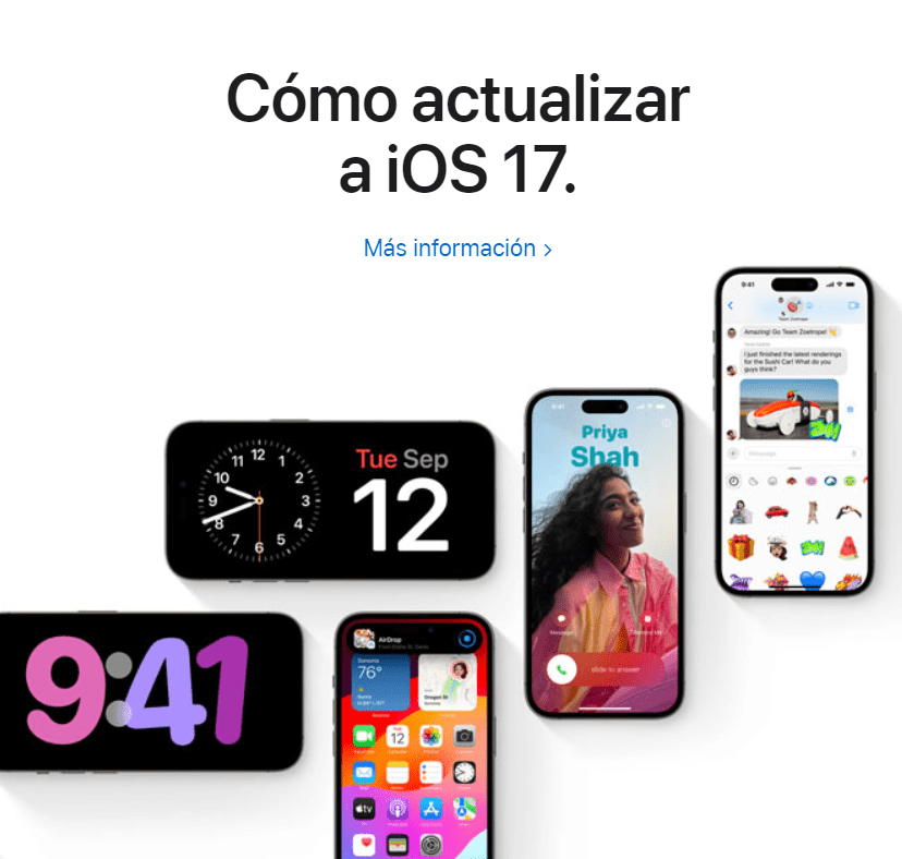actualizar iOS 17
