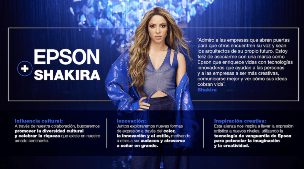 Epson y Shakira Latinoamérica