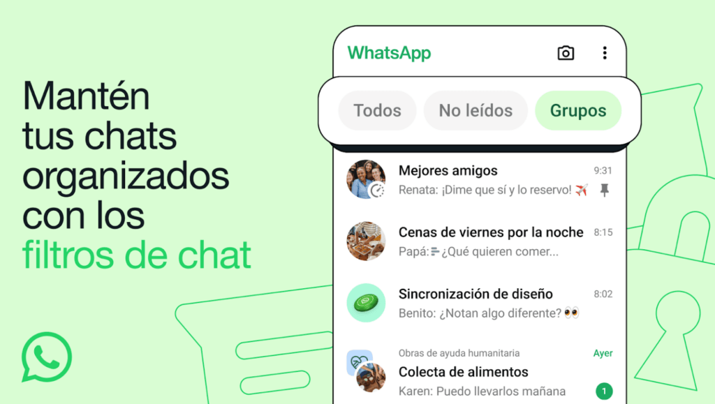 WhatsApp Filtros de Chat