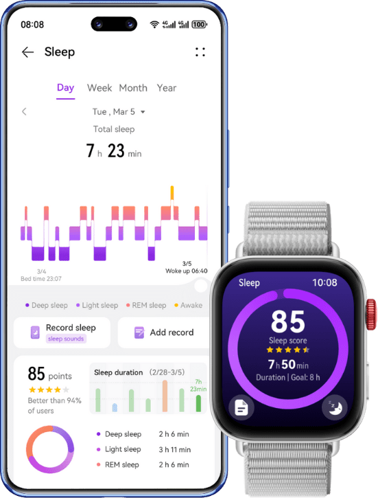 Huawei Watch Fit 3 sueño