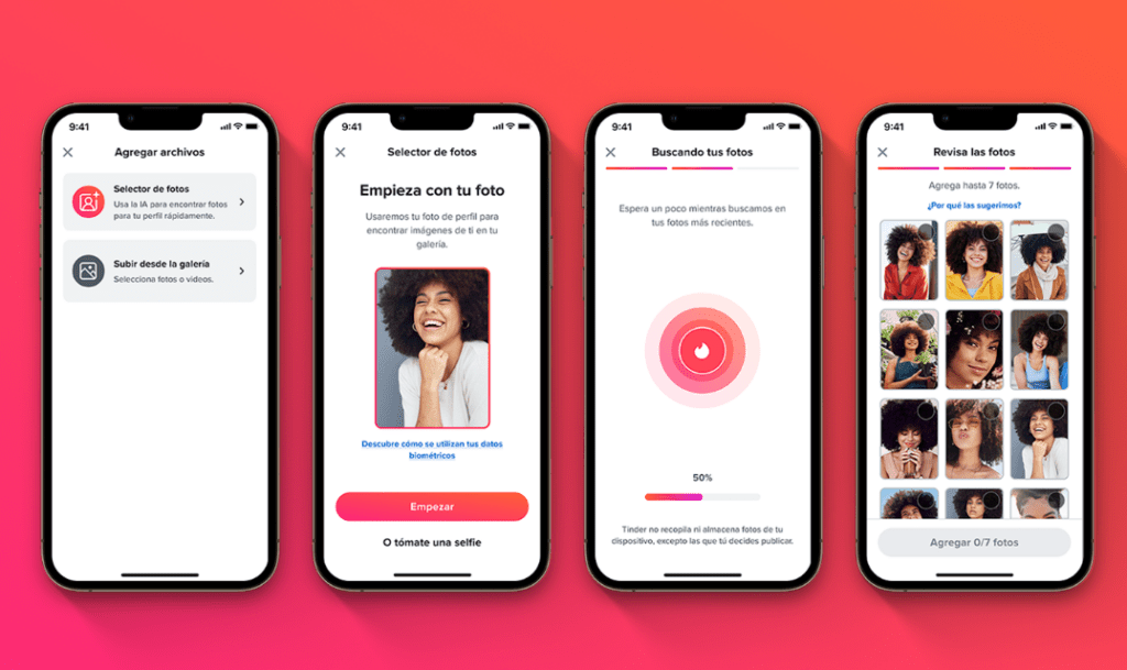 tinder selector fotos ia