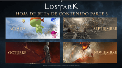 Lost Ark de agosto a noviembre