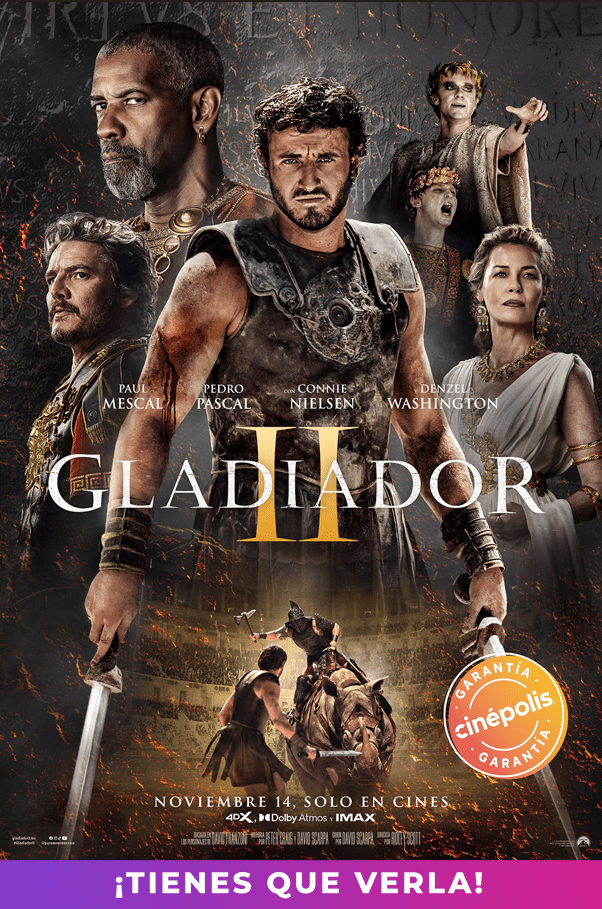 Gladiador ii Garantía Cinépolis