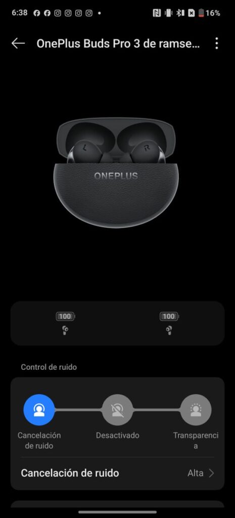 OnePlus Buds Pro 3 Cancelacion de ruido