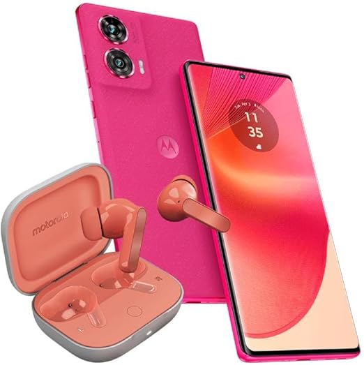 Motorola Edge 50 Fusion Rosa + Moto Buds - gadgets favoritos