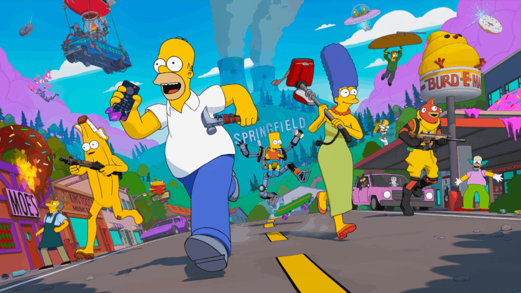 Fortnite y Los Simpson