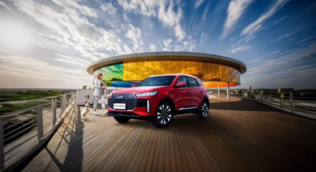 SUV roja Tiggo 4 PRO