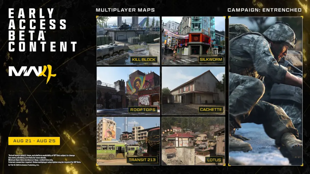 Call of Duty Modern Warfare 4 early open beta content