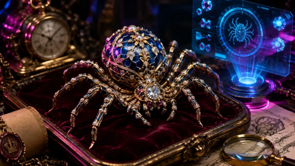 broche de araña de Fabergé 