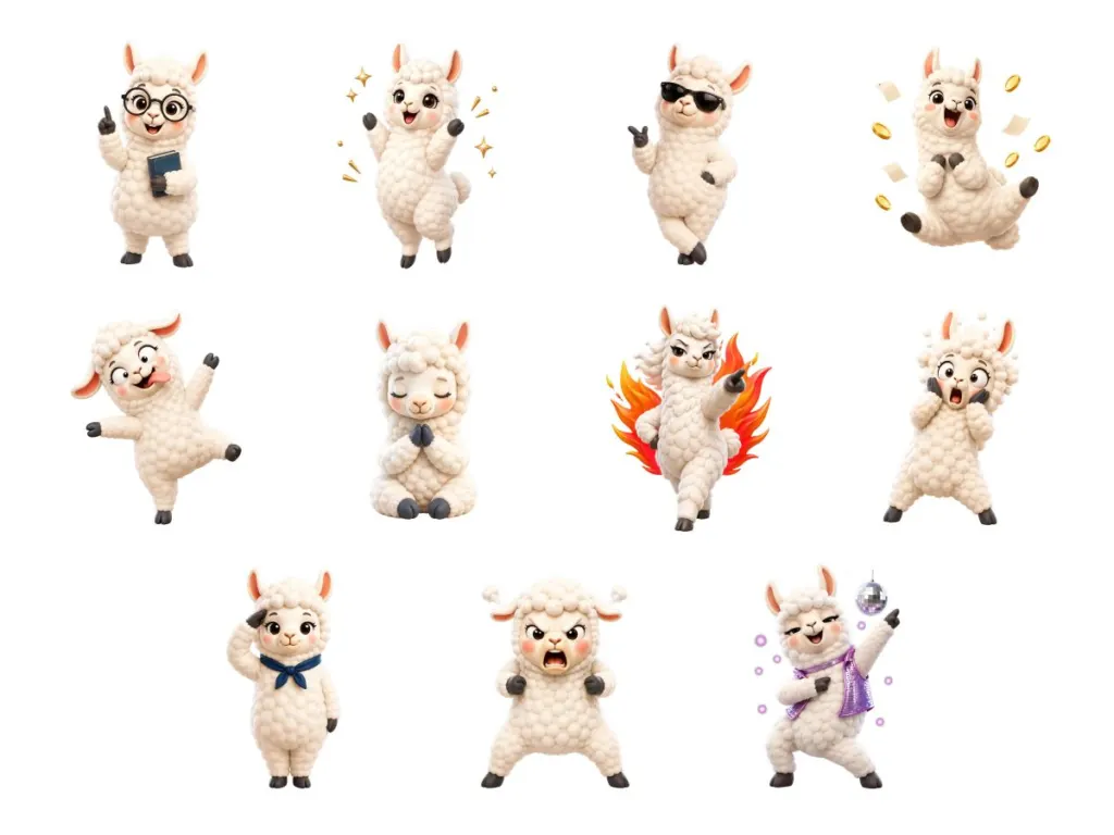 Stickers en ChatGPT de obeja