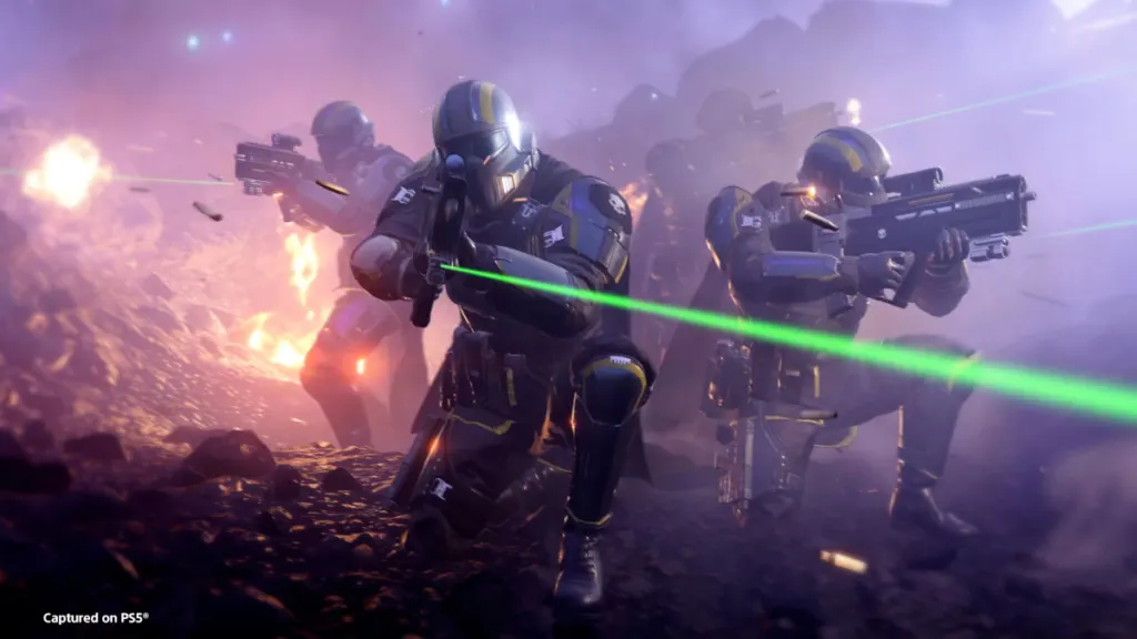 toma del helldrivers 2 desde el PlayStation 5 