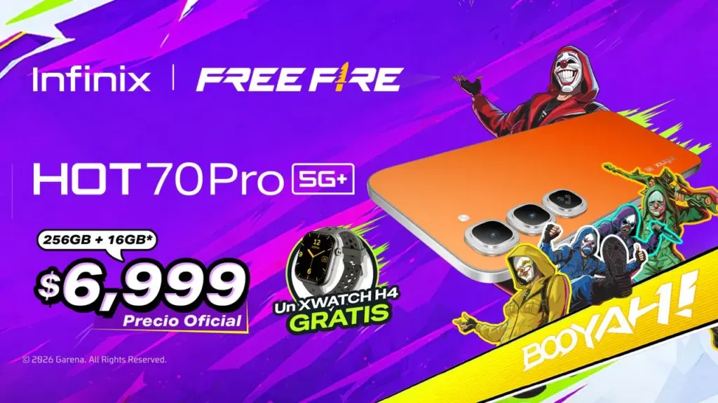 Infinix Hot 70 Pro 5G de edición Free Fire