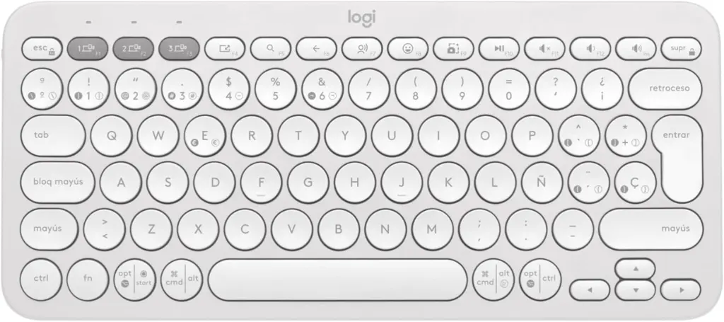 Teclado logitech 7. Logitech Pebble Keys 2 K380s Blanco Amazon