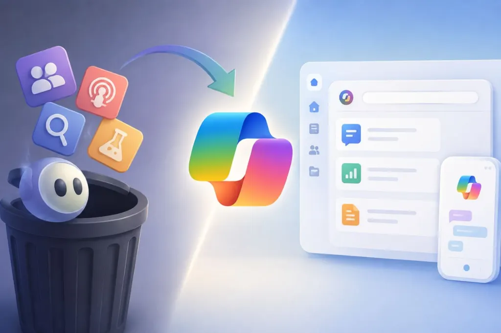 Microsoft Copilot elimina funciones de IA