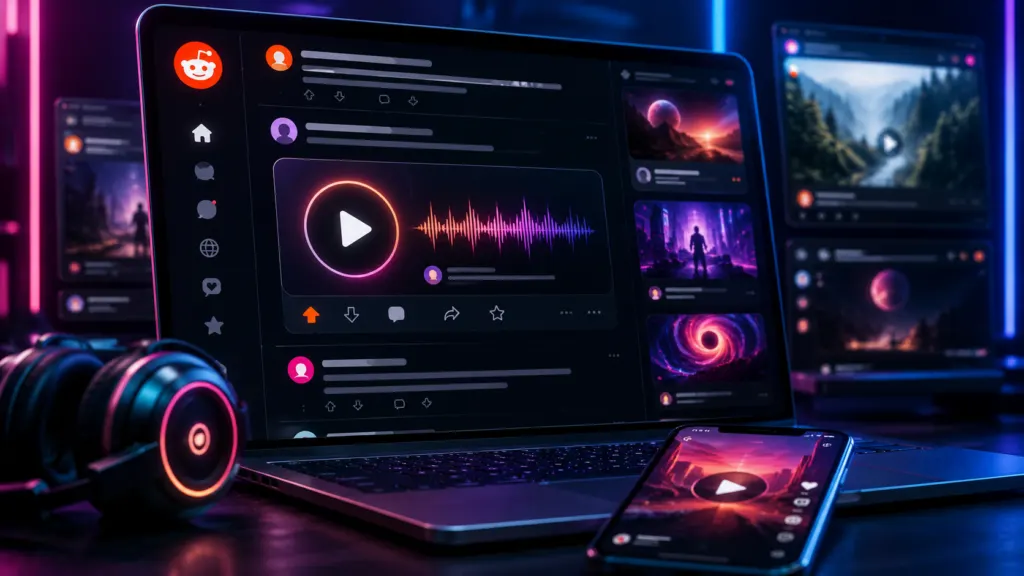 Reddit prueba experiencia de audio y video
