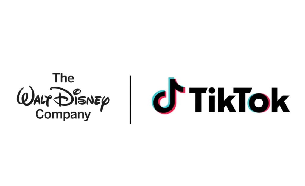 logos The Walt Disney Company y TikTok