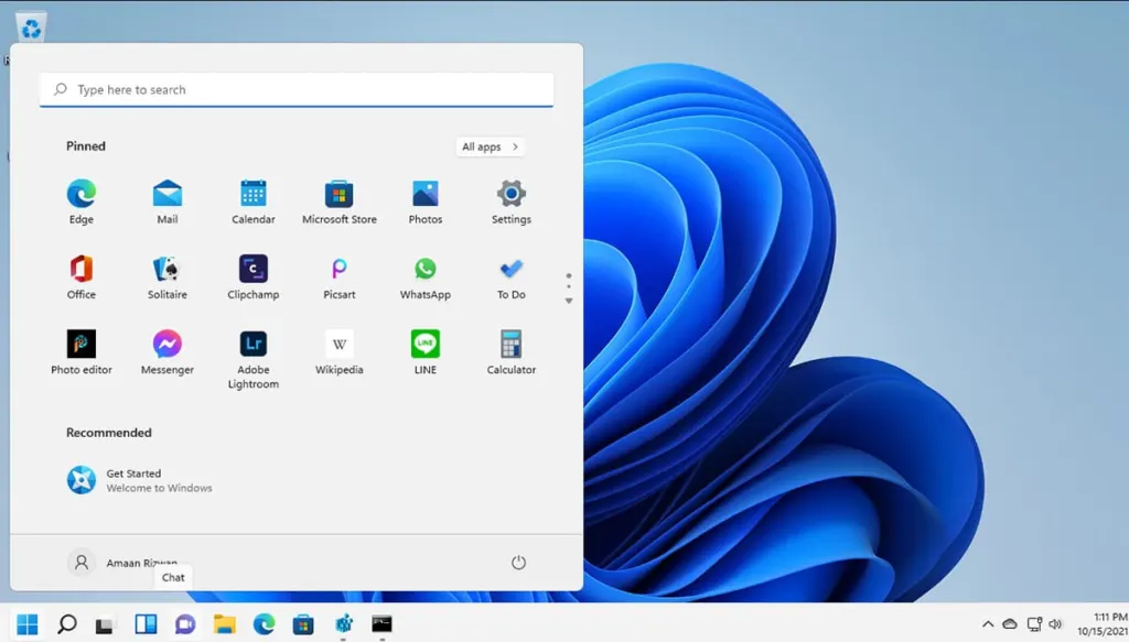 Windows 11 barra de tareas