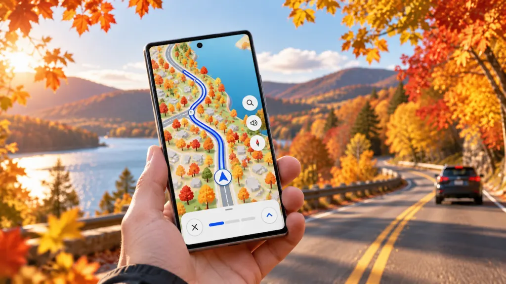 Google maps follaje de otoño