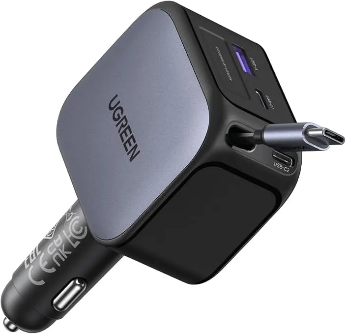 UGREEN Cargador para Auto 4 en 1 de 145W