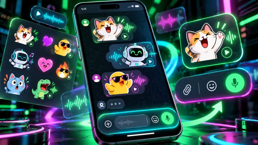 Whatsapp stickers con sonido